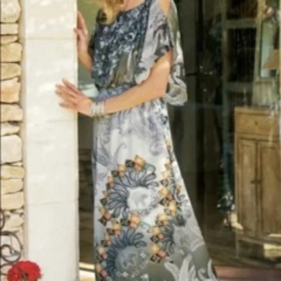 Soft Surroundings Floral Fit & Flare Maxi Dress